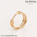 14883 Best selling 18k gold diamond zircon finger rings wholesale stone ring designs for girls